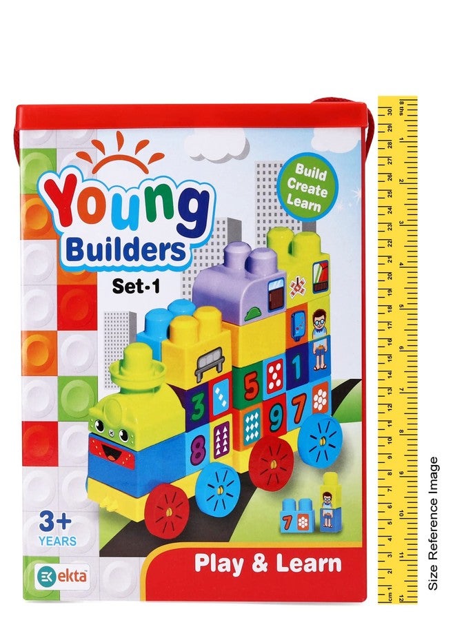 plutofit Play & Learn Building Blocks for Toddlers Activity Game Toy 44Pcs. - Image 4